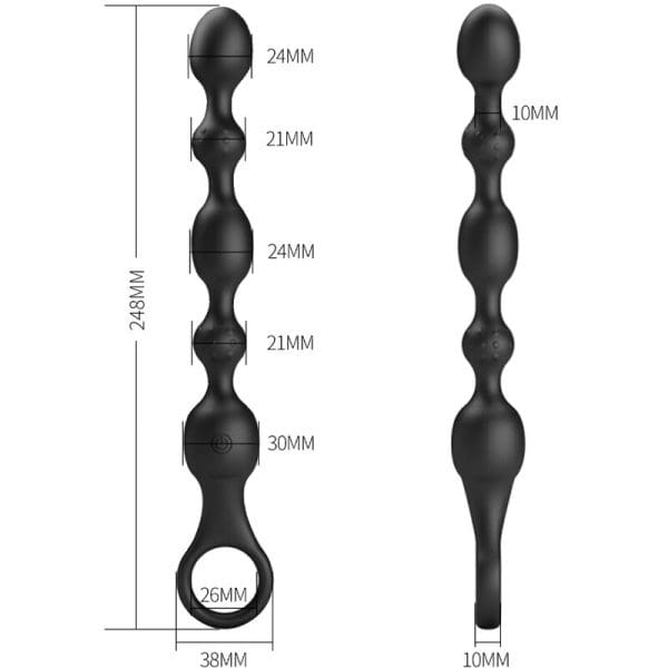 PRETTY LOVE - VAN ANAL BALLS 10 VIBRATIONS RECHARGEABLE SILICONE 6